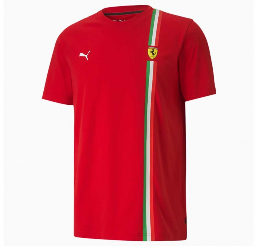 Puma Ferrari Red Race Graphic Tee Shirt- FR0121