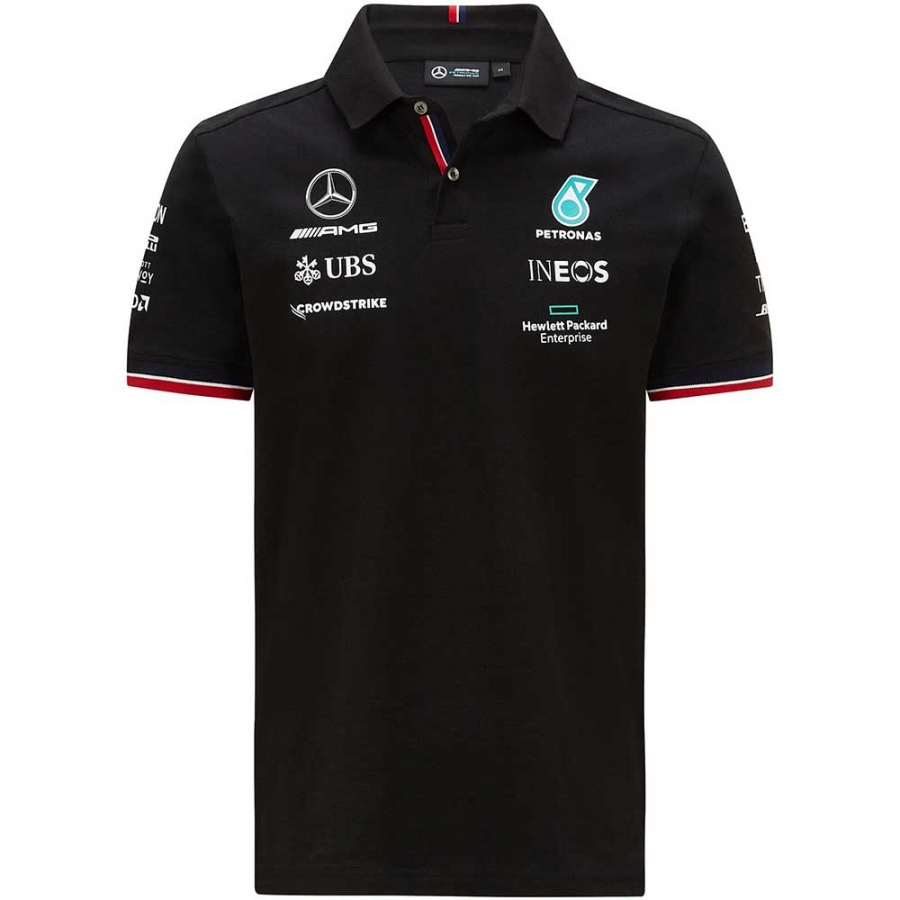 Mercedes-Benz AMG Petronas F1 Team Black Polo Shirt- MZ1211