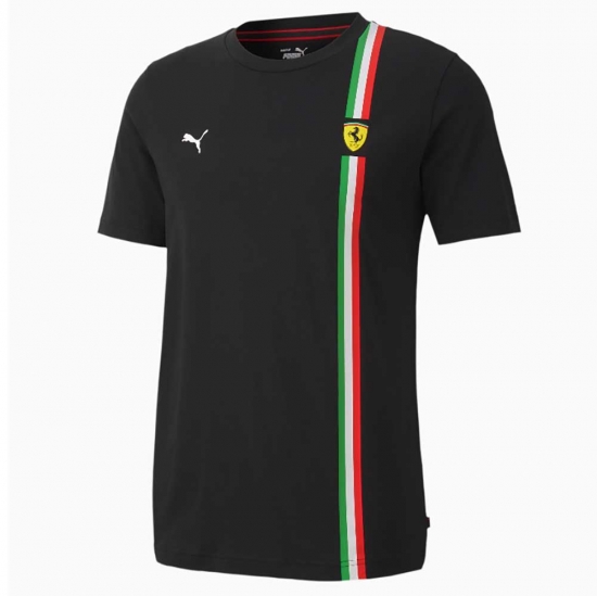 Puma Ferrari Black Race Graphic Tee Shirt- FR0122