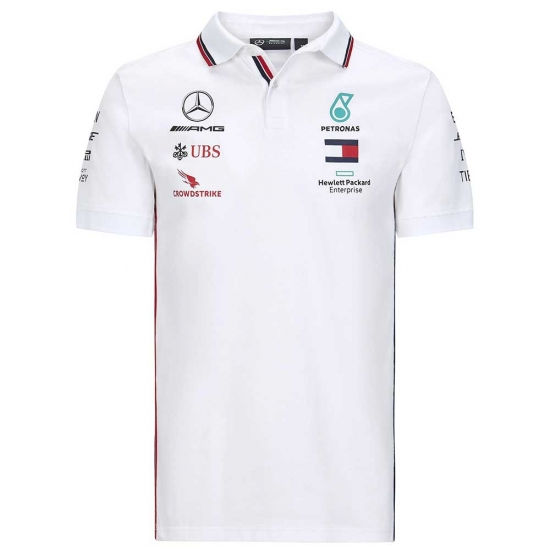 Mercedes-AMG Petronas F1 Team White Polo Shirt 2020- MZ0212